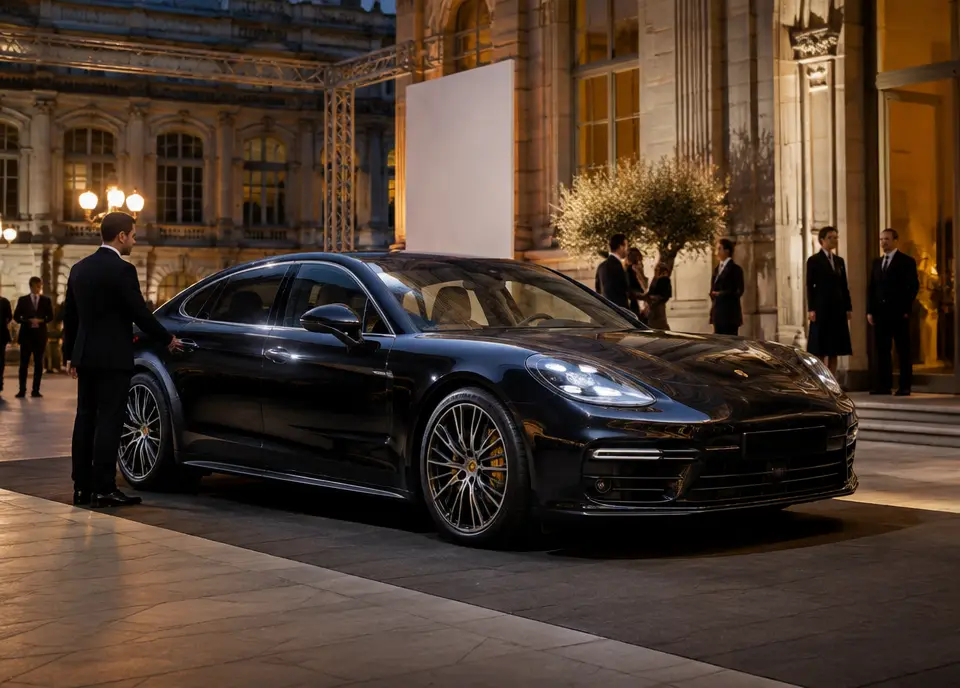 Porsche Panamera NCC per un evento serale a Milano
